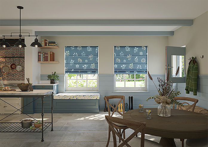 Botanical Velvet, Oceania - Twist&Fit Roman Blind - Image 8
